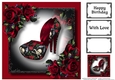Guns N Roses Gothic Shoes & Red Roses 8x8
