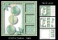 Gold Foil Baubles - Aqua