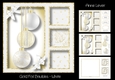 Gold Foil Baubles - White