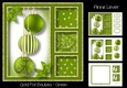 Gold Foil Baubles - Green