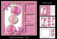 Gold Foil Baubles - Pink
