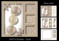 Gold Foil Baubles - Taupe