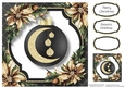Christmas Crescent Moon - Baubles 8x8