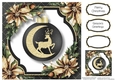 Christmas Crescent Moon - Stag 8x8