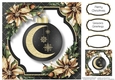 Christmas Crescent Moon - Snowflakes 8x8
