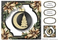 Christmas Crescent Moon - Tree 8x8