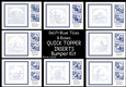 Delft Blue Tiles & Roses QUICK TOPPER INSERTS Bumper Kit