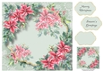 Gold Foil Transparent Christmas - Poinsettia 8x8