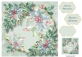 Gold Foil Transparent Christmas - Holly 8x8