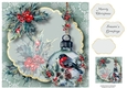 Gold Foil Transparent Christmas - Bauble 8x8