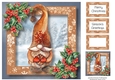 Christmas Gnome & Holly 2 8x8