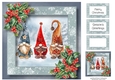 Christmas Gnome & Holly 4 8x8