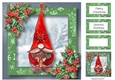 Christmas Gnome & Holly 3 8x8