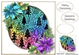 Colourful Christmas Silhouette 5 8x8