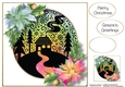 Colourful Christmas Silhouette 4 8x8