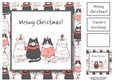 Meowy Christmas - Festive Cats 8x8