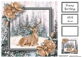 Watercolour Winter Woodland Birthday 4 8x8