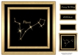 Gold Zodiac Star Constellations - Pisces