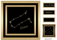 Gold Zodiac Star Constellations - Gemini