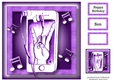 Music Lover Modern - iPhone & Earbuds Purple 8x8