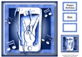 Music Lover Modern - iPhone & Earbuds Blue 8x8