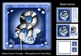 Music Lover Vintage - Microphone & Vinyl Blue