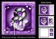 Music Lover Vintage - Microphone & Vinyl Purple