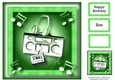 Music Lover Retro - Boombox & Cassette Green 8x8