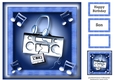 Music Lover Retro - Boombox & Cassette Blue 8x8