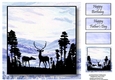 Stag Silhouette (Male) - Winter Hills 8x8