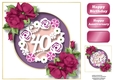 Faux Paper Cut 40 - Birthday Or Anniversary 8x8