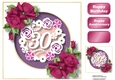 Faux Paper Cut 30 - Birthday Or Anniversary 8x8