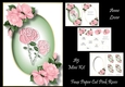 Faux Paper Cut Pink Roses
