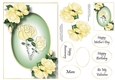 Faux Paper Cut Cream Roses A5