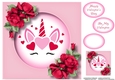 Unicorn Valentine Crown 2 8x8
