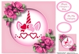 Unicorn Valentine Crown 1 8x8