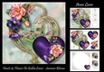 Hearts & Flowers On Golden Frame - Summer Blooms