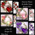 Hearts & Flowers On Golden Frame Bumper Kit 1