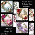 Hearts & Flowers On Golden Frame Bumper Kit 4