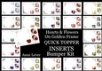 Hearts & Flowers On Golden Frame QUICK TOPPER INSERTS Bumper Kit