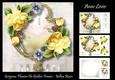 Gorgeous Flowers On Golden Frame - Yellow Roses