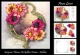 Gorgeous Flowers On Golden Frame - Dahlias