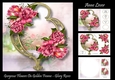 Gorgeous Flowers On Golden Frame - Glory Roses