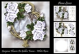 Gorgeous Flowers On Golden Frame - White Roses
