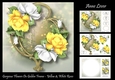 Gorgeous Flowers On Golden Frame - Yellow & White Roses