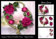 Gorgeous Flowers On Golden Frame - Magenta Roses