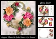 Gorgeous Flowers On Golden Frame - Rose Bouquet