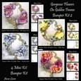 Gorgeous Flowers On Golden Frame Bumper kit 2