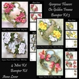 Gorgeous Flowers On Golden Frame Bumper kit 3