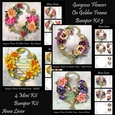 Gorgeous Flowers On Golden Frame Bumper kit 5